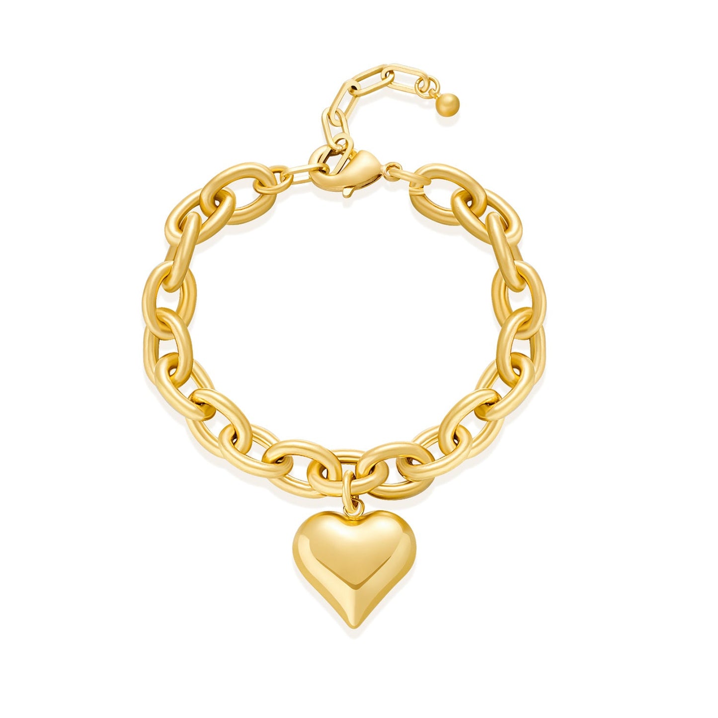 European and American T Hot Cross-border Jewelry Hip-hop Simple Love Pendant Bracelet All-match Geometric Metal Chain Bracelet for Women-4