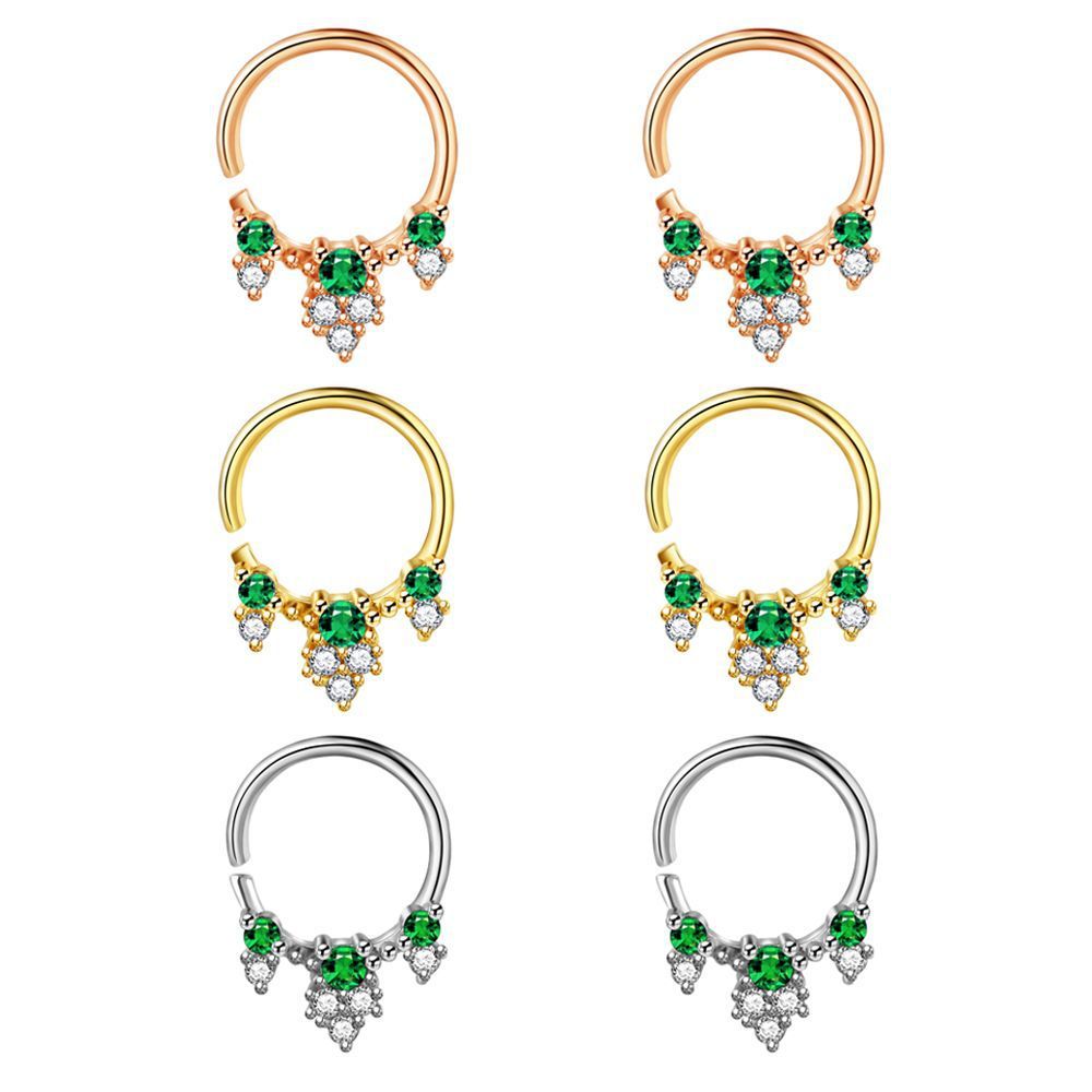 Jewelry Nose Ring Diamond No Hole Nose Fake Nose Ring-2