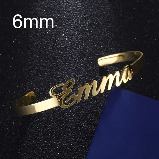 Customized Name Bracelet Personalized Custom Bangles Stainless Steel Jewelry-20