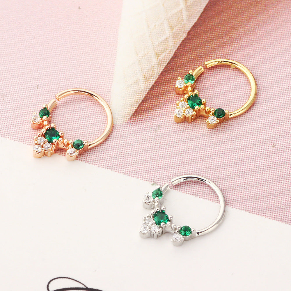 Jewelry Nose Ring Diamond No Hole Nose Fake Nose Ring-4