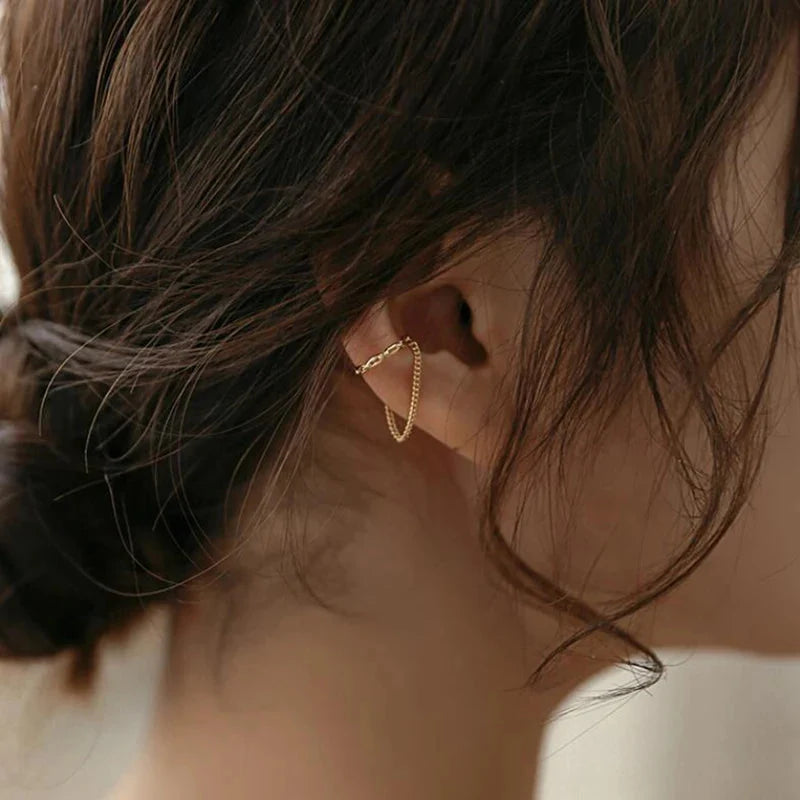 1 Pc 2025 Fashion Minilist No Piercing Ear Cuff Earrings for Woman Fake Piercing Earcuff Clips Earrings for Women Cuffs Jewelry-2
