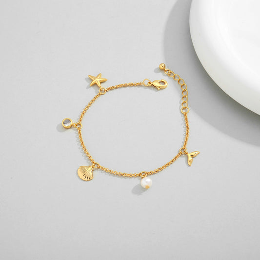 European and American Cross-border Fashion Personalized Ocean Necklace Summer Bracelet Women's Exquisite New Gift Jewelry High-end Bracelet-0