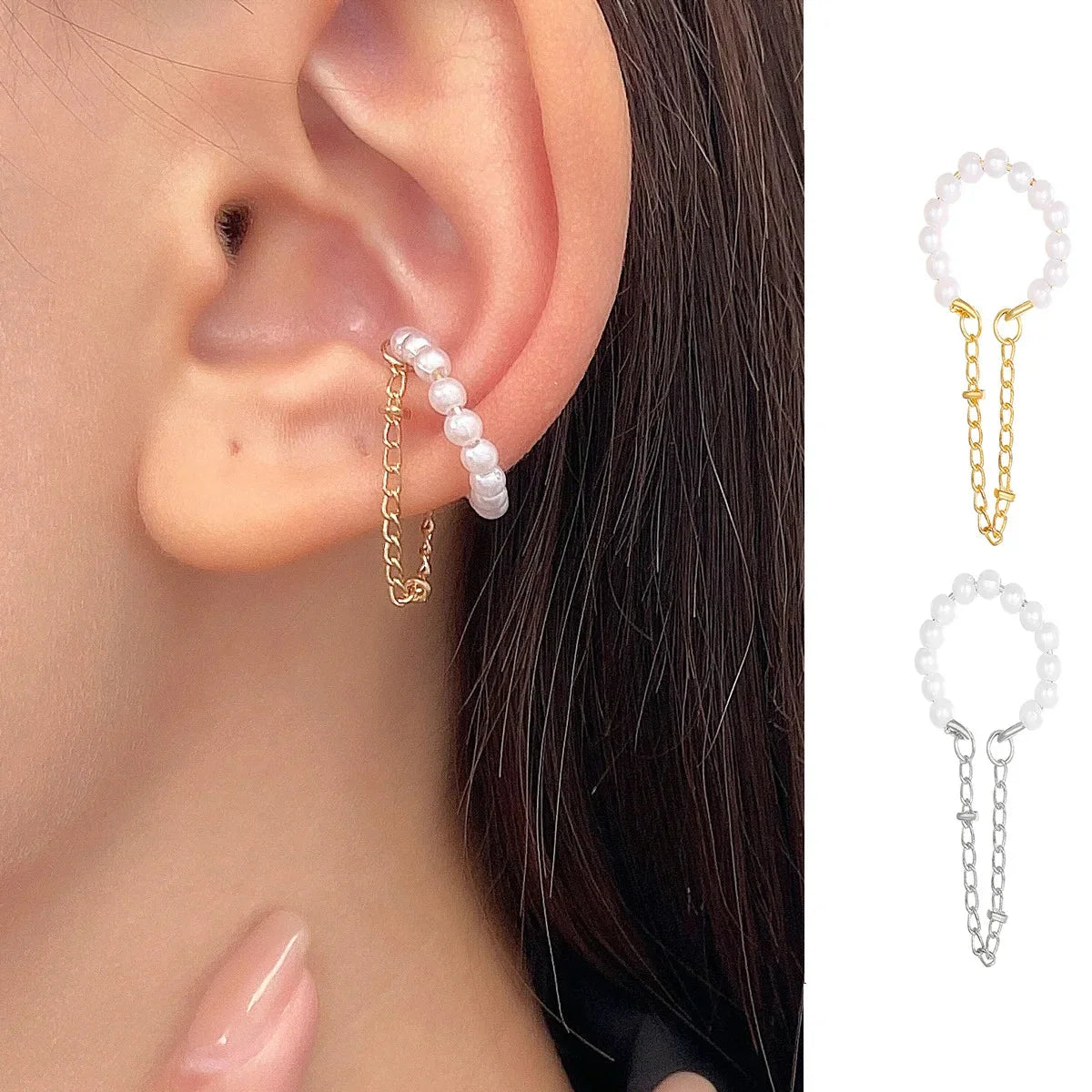 1 Pc 2025 Fashion Minilist No Piercing Ear Cuff Earrings for Woman Fake Piercing Earcuff Clips Earrings for Women Cuffs Jewelry-4