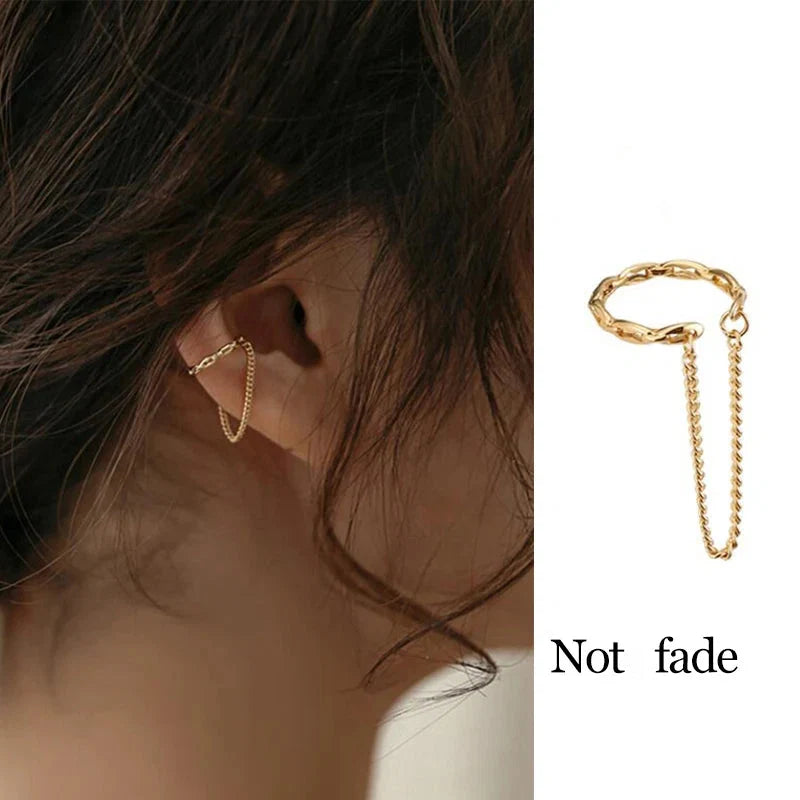 1 Pc 2025 Fashion Minilist No Piercing Ear Cuff Earrings for Woman Fake Piercing Earcuff Clips Earrings for Women Cuffs Jewelry-0