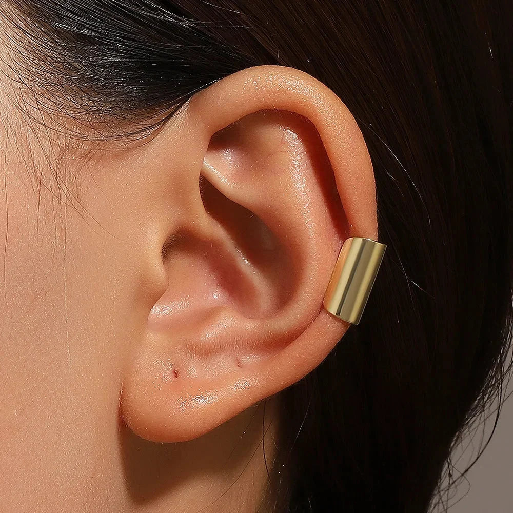 Punk Irregular Geometric Ear Cuff Earrings for Women Non-Piercing Metal Ear Clip Earring Fake Cartilage Fashion Jewelry Party-8