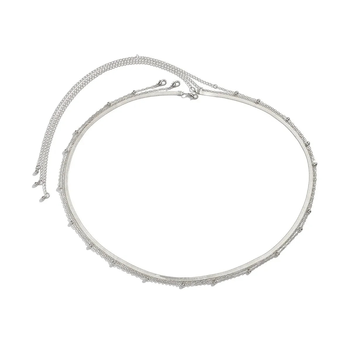 Ingemark Sexy Flat Snake Chain Waist Belly Belt for Women Summer Beach Bikinis Simple Body Chain Festival Jewelry Accessories-5