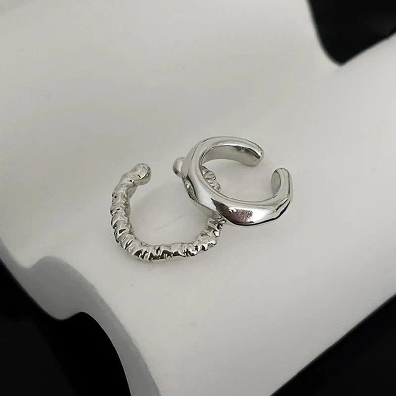 Punk Irregular Geometric Ear Cuff Earrings for Women Non-Piercing Metal Ear Clip Earring Fake Cartilage Fashion Jewelry Party-2