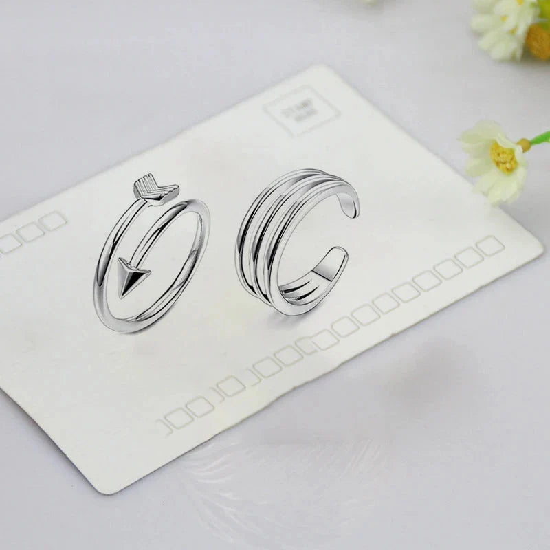 4Pcs Simple Alloy Crystal Foot Ring Adjustable Opening Toe Ring For Women Girl Summer Beach Vacation Jewelry Finger Ring-1