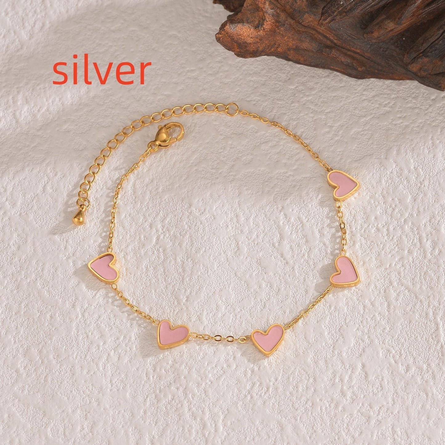 Ins Love Bracelet  Stainless Steel Dripping Heart Bracelet Fashion Valentine's Day Jewelry Gift-9