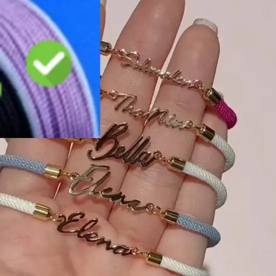 Personalized Colorful Rope Chain Custom Name Bracelet Personalized Adjustable Name Jewelry For Girls-10