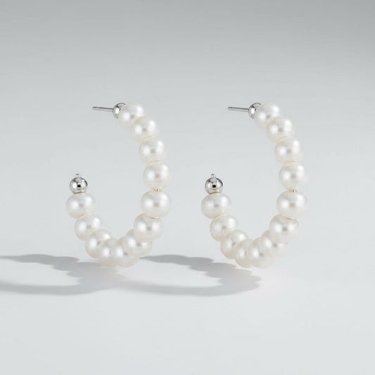 Earrings Snowwhite - Silver Plated Elegant Earrings-0