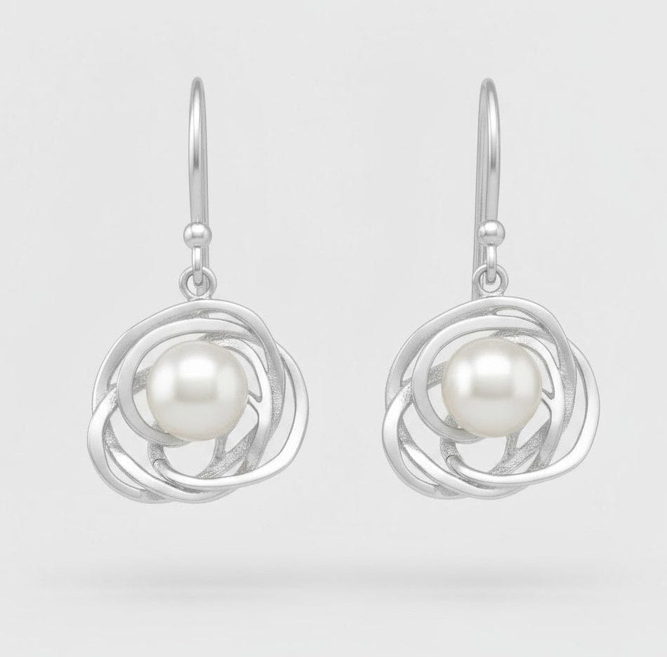 Earrings Twist - Gold Plated Twisted Design Earrings-0