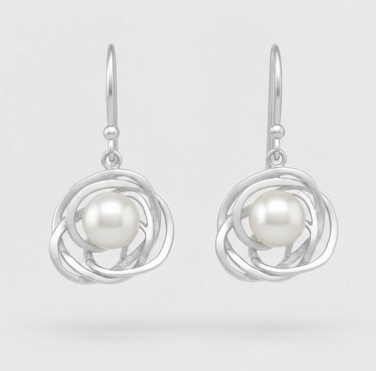 Earrings Twist - Gold Plated Twisted Design Earrings-0